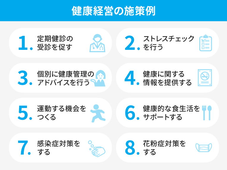 健康経営の施策例